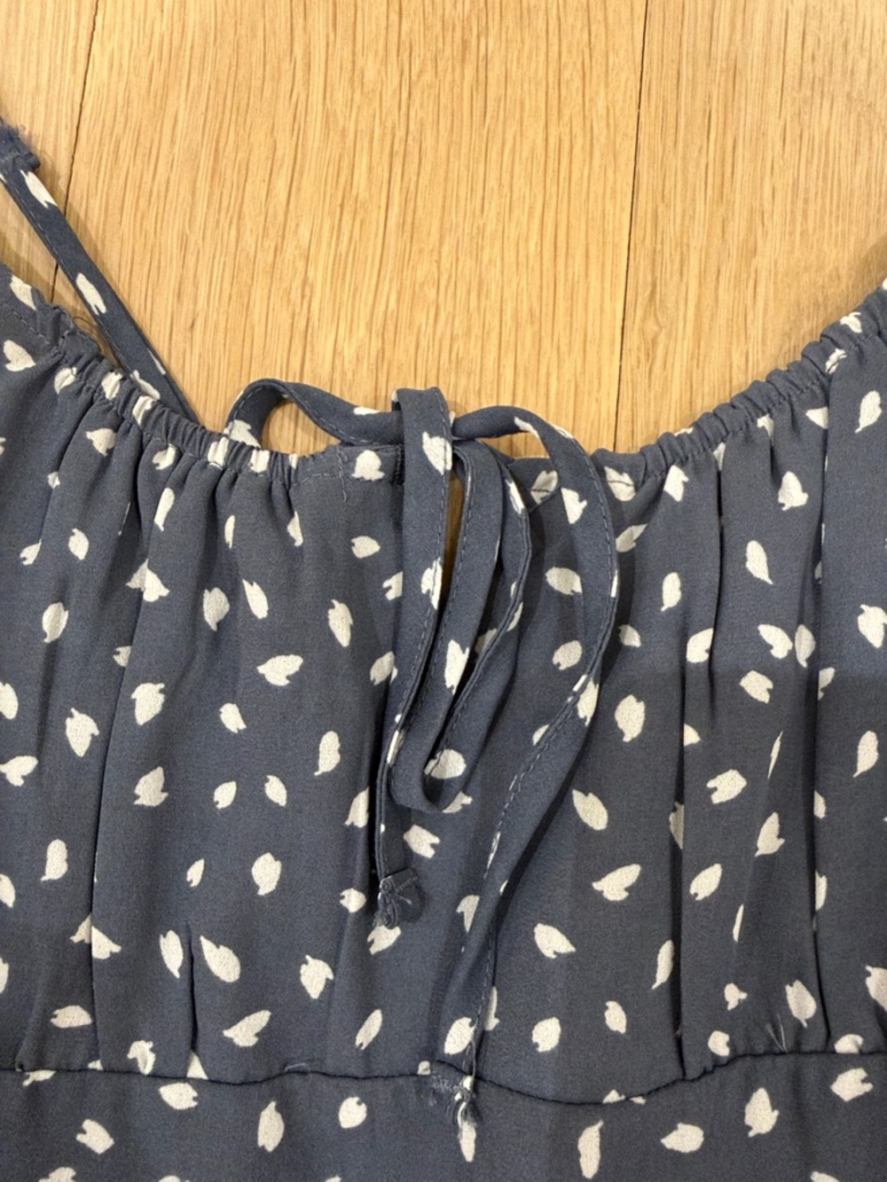 Grey Spotted Ruffle-Hem Mini Dress - Picture 2 of 5